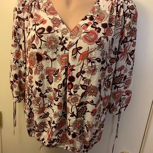 Women’ Soho Jeans Floral Blouse Size XL